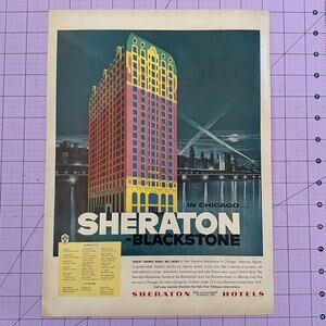 1955 Sheraton Blackstone Hotel Ad In Chicago
